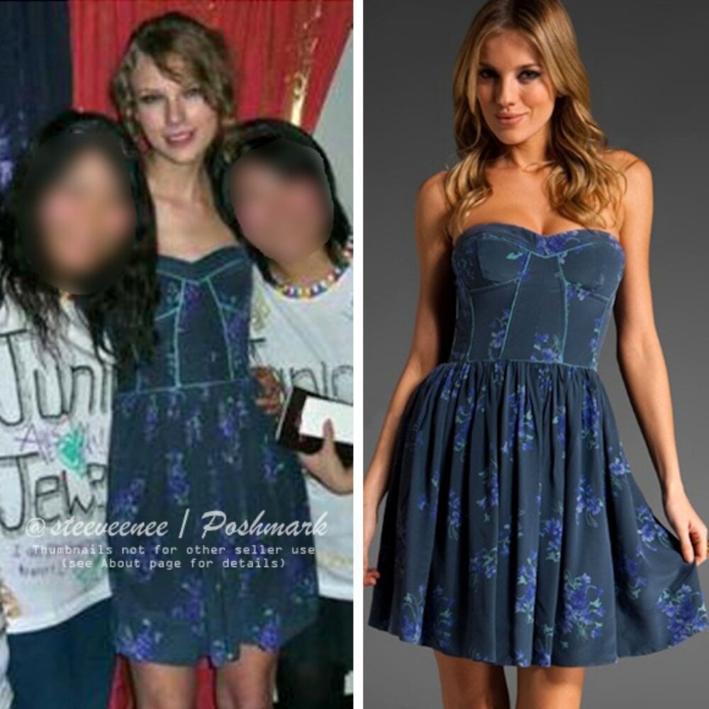 Rebecca Taylor Floral Strapless Lily of the Valley Corset Dress ASO Taylor Swift